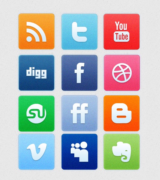 Noise Social Media Icon Set PNG